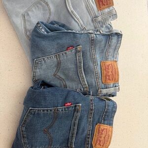 Levi's Women's Skinny Jeans Trio in Dark, Medium & Light Blue